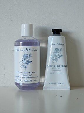New CRABTREE & EVELYN Nantucket Briar Shower Gel & Hand Cream Set, 250ml & 100gm